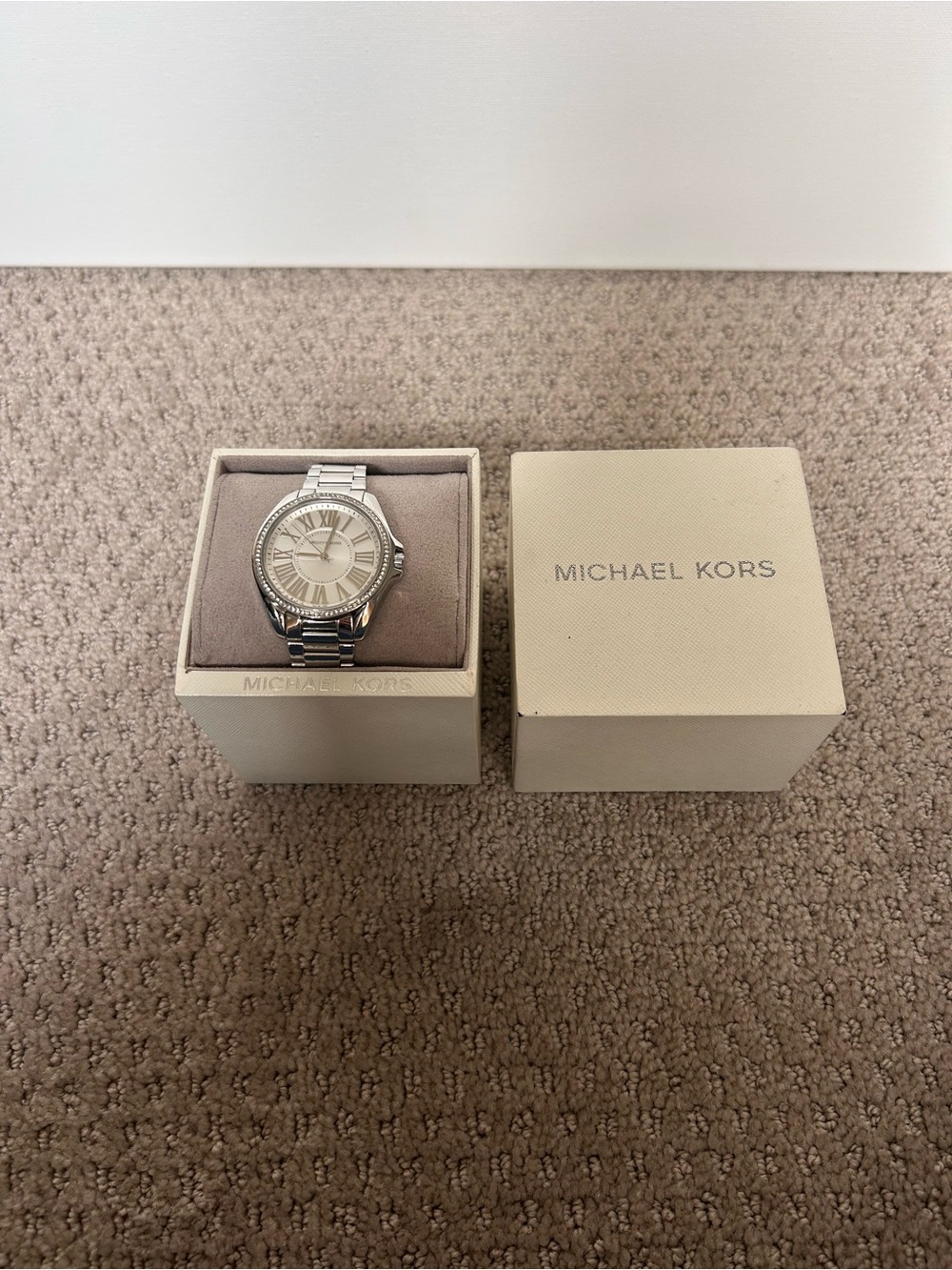 Michael Kors Silver-Tone Men's Watch with Silver Dial